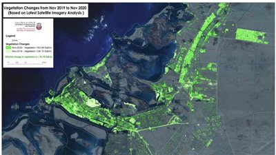 بلدية أبوظبي تستخدم تقنيات الأقمار الصناعية لمراقبة وتطوير الزراعة التجميلية
