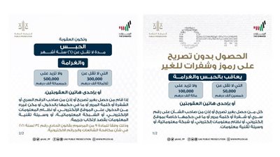 النيابة العامة للدولة توضح عقوبة الحصول بدون تصريح على رموز وشفرات للغير