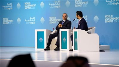 ‎خلال القمة العالمية للحكومات.. رئيس الدولة ومحمد بن راشد يشهدان جلسة حوارية رئيسية للرئيس المصري