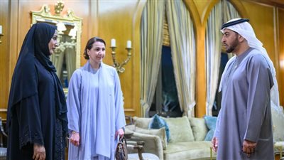 حمدان بن زايد يستقبل وزيرة التغير المناخي والبيئة ويطلع على خريطة الطريق للمشروع الوطني لعزل الكربون