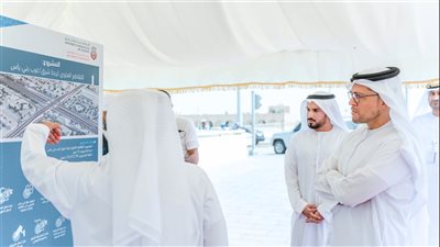 ‎تدشين التقاطع العلوي لطريق أبوظبي-العين (E22)بين شرق وغرب بني ياس