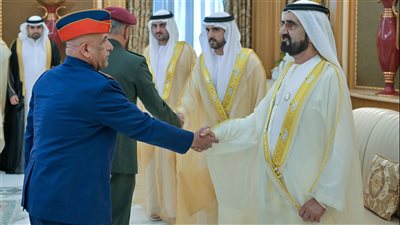 محمد بن راشد يستقبل جموع المهنئين بعيد الفطر السعيد