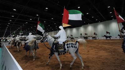 ساحة العروض تحتفي بالدورة العشرين لمعرض أبوظبي للصيد والفروسية