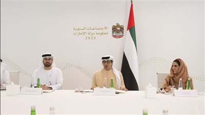 منصور بن زايد يجتمع مع أمناء المجالس التنفيذية 