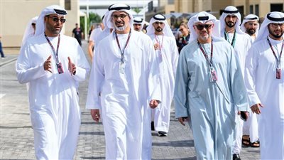 خالد بن محمد بن زايد يشهد فعاليات سباق جائزة الاتحاد للطيران الكبرى للفورمولا 1 في نسختها الـ15