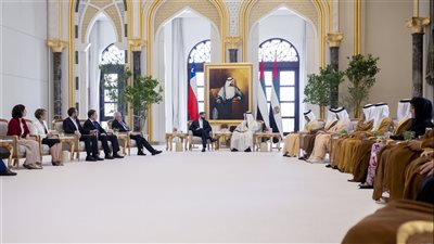 رئيس الدولة والرئيس التشيلي يبحثان تعزيز العلاقات الثنائية بين البلدين