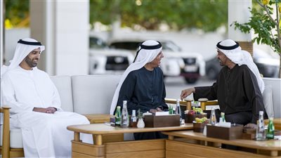 رئيس الدولة يستقبل حاكم رأس الخيمة